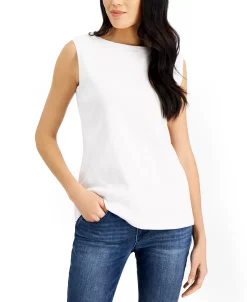 Karen Scott Cotton Boat-Neck Tank Top, Created For Macy's -Anne Klein Sales Store 20382663 fpx