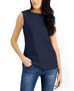 Karen Scott Cotton Boat-Neck Tank Top, Created For Macy's -Anne Klein Sales Store 20382666 fpx