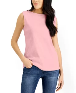 Karen Scott Cotton Boat-Neck Tank Top, Created For Macy's -Anne Klein Sales Store 20382671 fpx