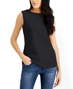 Karen Scott Cotton Boat-Neck Tank Top, Created For Macy's -Anne Klein Sales Store 20382673 fpx