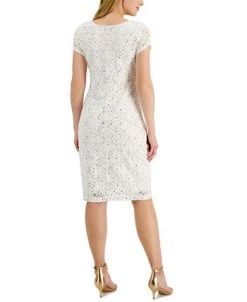 Connected Sequined Lace Sweetheart Sheath Dress -Anne Klein Sales Store 20384743 fpx