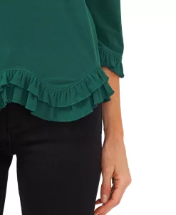 CeCe Ruffle-Hem Top -Anne Klein Sales Store 20431443 fpx