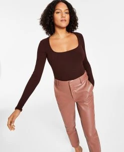 Bar III Scoop-Neck Bodysuit, Created For Macy's