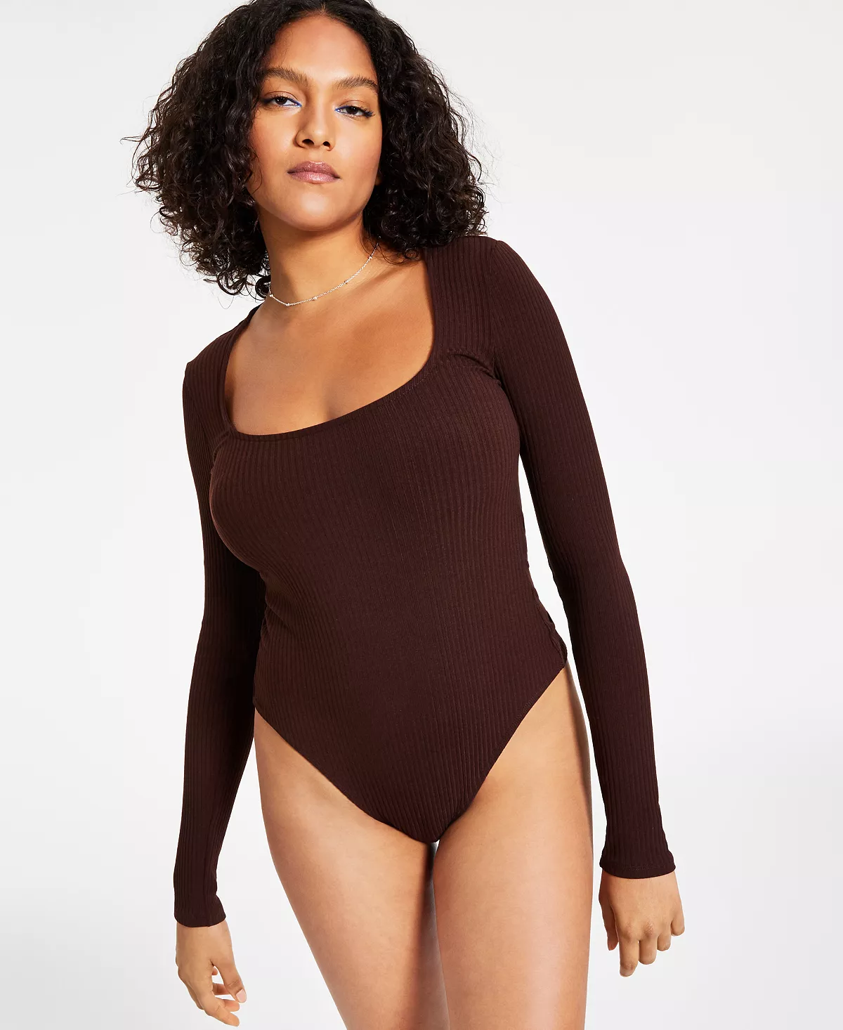 Bar III Scoop-Neck Bodysuit, Created For Macy's 4 Bar III Scoop-Neck Bodysuit, Created For Macy's - Image 4