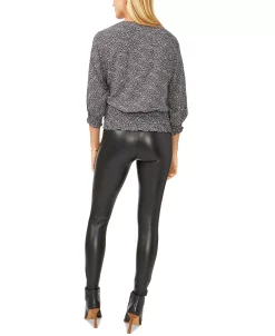 Vince Camuto Printed Smocked-Hem Peasant Top -Anne Klein Sales Store 20466991 fpx