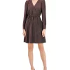INC International Concepts Metallic Knit A-Line Dress, Created For Macy's