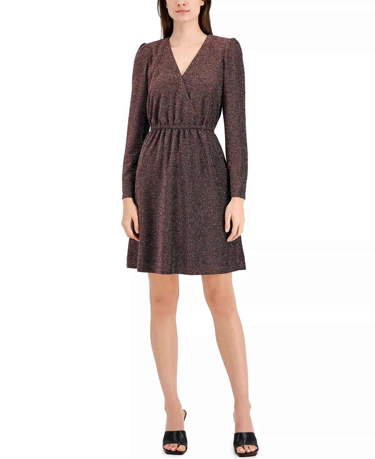 INC International Concepts Metallic Knit A-Line Dress, Created For Macy's 1 INC International Concepts Metallic Knit A-Line Dress, Created For Macy's