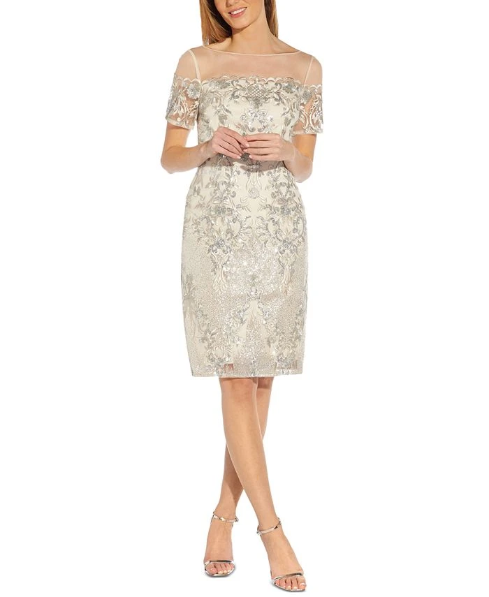 Adrianna Papell Embellished Sheath Dress 1 Adrianna Papell Embellished Sheath Dress