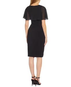 Adrianna Papell Flutter-Sleeve Sheath Dress -Anne Klein Sales Store 20526087 fpx