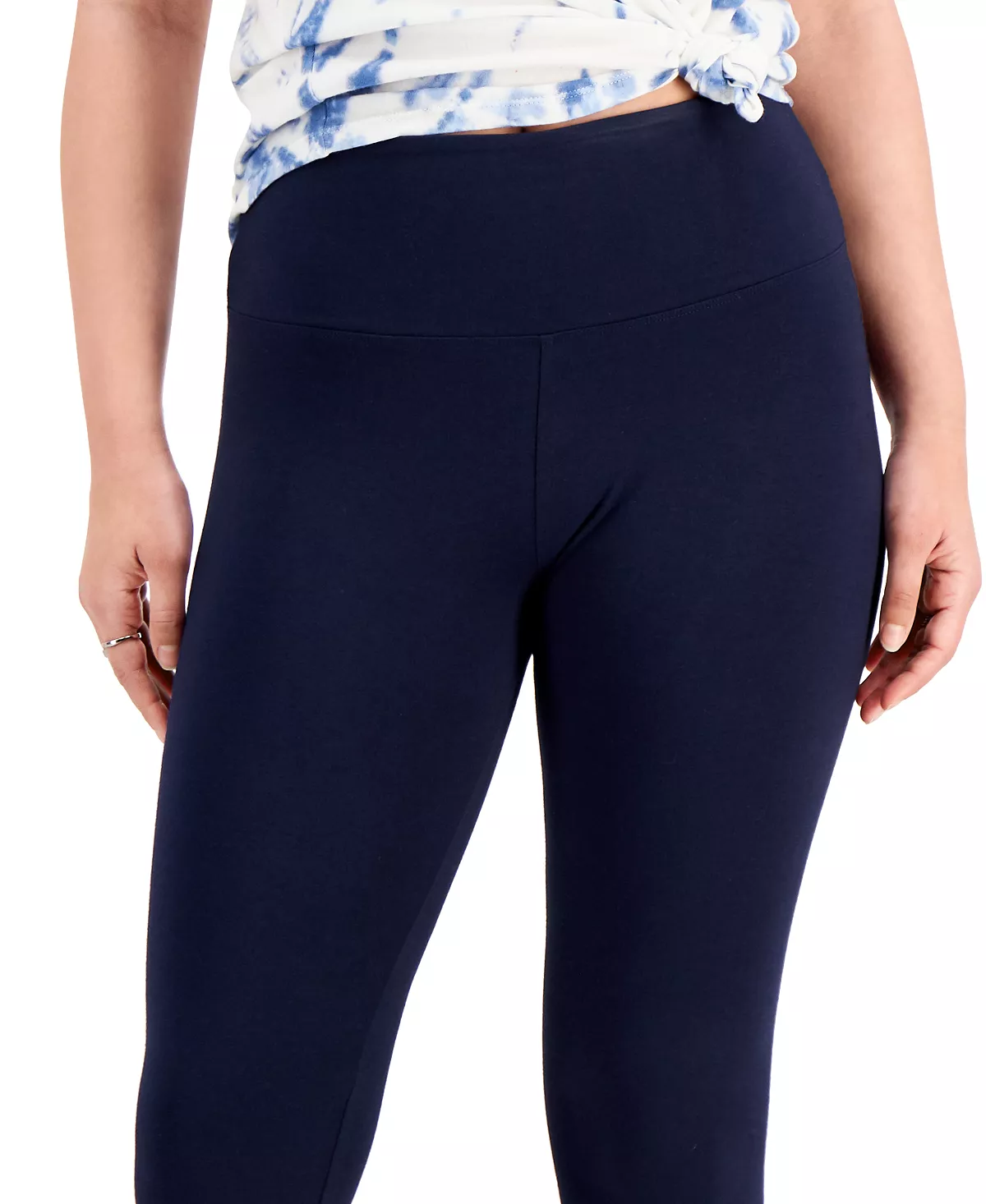 Style & Co Women's High-Rise Basic Leggings, Created For Macy's 4 Style & Co Women's High-Rise Basic Leggings, Created For Macy's - Image 4