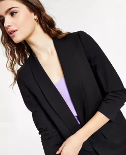 Bar III Women's Compression Shawl-Collar 3/4-Sleeve Blazer, Created For Macy's -Anne Klein Sales Store 20648906 fpx