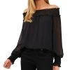 CeCe Smocked Off-The-Shoulder Top