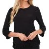 CeCe Ruffle-Hem Top