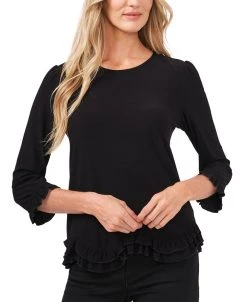 CeCe Ruffle-Hem Top