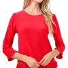 CeCe Ruffle-Hem Top