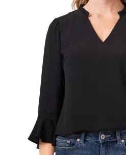 CeCe Ruffle-Sleeve Top -Anne Klein Sales Store 20669340 fpx