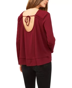 1.STATE Long Sleeve Tie Back Cozy Top 9 1.STATE Long Sleeve Tie Back Cozy Top -Anne Klein Sales Store 20690274 fpx