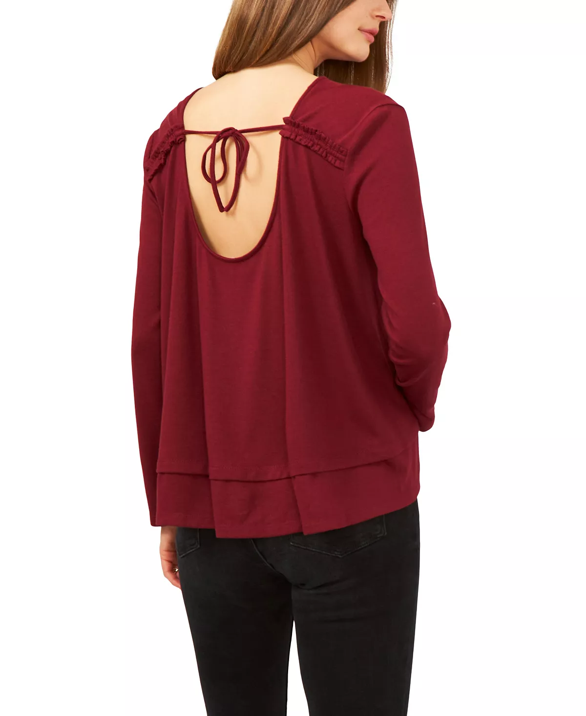 1.STATE Long Sleeve Tie Back Cozy Top 4 1.STATE Long Sleeve Tie Back Cozy Top - Image 4