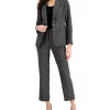 Kasper Women's Jacquard Printed Single-Button Blazer & Printed Ankle Pants