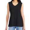 Karen Scott V-Neck Cotton Tunic Tank Top, Created For Macy's