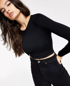 Bar III Odycon Long-Sleeve Cropped Top, Created For Macy's -Anne Klein Sales Store 20796116 fpx