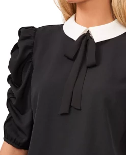 CeCe Ruched Puff-Sleeve Blouse -Anne Klein Sales Store 20797862 fpx