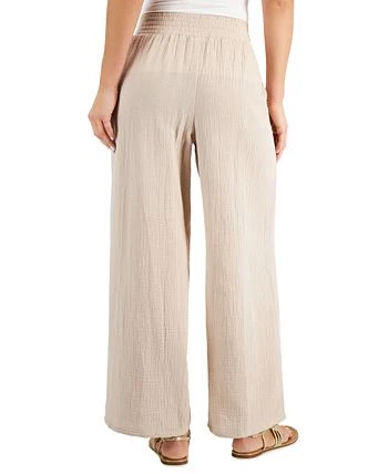 JM Collection Wide Leg Gauze Pants, Created For Macy's 2 JM Collection Wide Leg Gauze Pants, Created For Macy's - Image 2