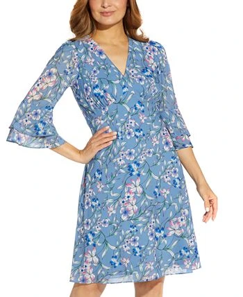 Adrianna Papell Floral-Print Fit & Flare Dress 5 Adrianna Papell Floral-Print Fit & Flare Dress - Image 5