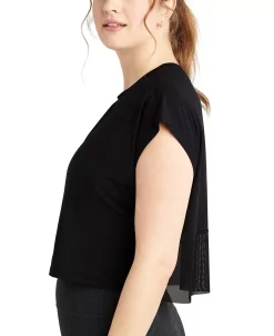 Champion Women's Mesh-Trim Cropped T-Shirt -Anne Klein Sales Store 20927537 fpx