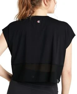 Champion Women's Mesh-Trim Cropped T-Shirt -Anne Klein Sales Store 20927538 fpx