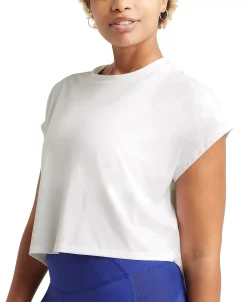 Champion Women's Mesh-Trim Cropped T-Shirt -Anne Klein Sales Store 20927543 fpx