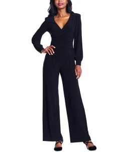 Adrianna Papell V-Neck Wrap-Style Jumpsuit