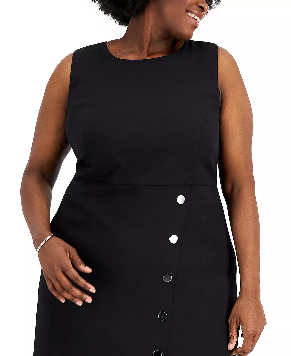 Kasper Plus Size Snap-Front Sheath Dress 4 Kasper Plus Size Snap-Front Sheath Dress - Image 4