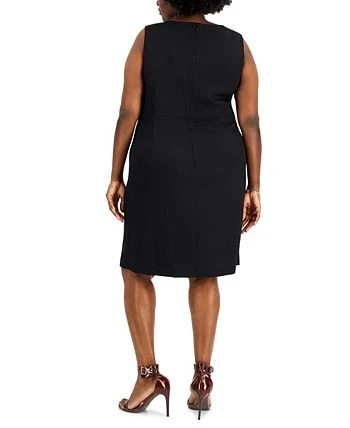 Kasper Plus Size Snap-Front Sheath Dress 2 Kasper Plus Size Snap-Front Sheath Dress - Image 2