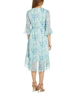 Adrianna Papell Floral-Print Wrap-Style Cocktail Dress -Anne Klein Sales Store 21029620 fpx