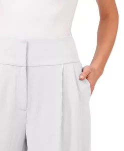 CeCe Pleated Wide-Leg Twill Pants -Anne Klein Sales Store 21103822 fpx