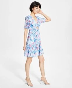 Bar III Women's Front-Cutout Tiered Dress, Created For Macy's -Anne Klein Sales Store 21125505 fpx