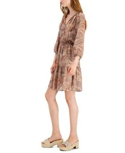 INC International Concepts Women's Paisley-Print Tiered Dress, Created For Macy's -Anne Klein Sales Store 21125686 fpx