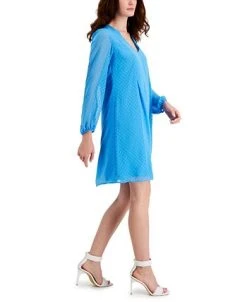 INC International Concepts Tie-Back Chiffon Shift Dress, Created For Macy's 7 INC International Concepts Tie-Back Chiffon Shift Dress, Created For Macy's -Anne Klein Sales Store 21178802 fpx