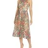 Adrianna Papell Floral Embroidered Fit & Flare Party Dress