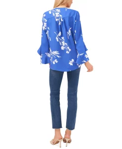 Vince Camuto Women's Floral Whisper Printed Flutter-Sleeve Blouse 13 Vince Camuto Women's Floral Whisper Printed Flutter-Sleeve Blouse -Anne Klein Sales Store 21197824 fpx