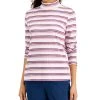 Karen Scott Women's Desert Stripe Mock-Neck Top, Created For Macy's