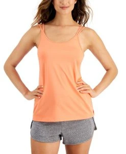 ID Ideology Women's Solid Strappy-Back Techy Knit Tank, Created For Macy's
