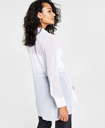 Bar III Women's Long-Sleeve Tie-Front Top, Created For Macy's 2 Bar III Women's Long-Sleeve Tie-Front Top, Created For Macy's - Image 2