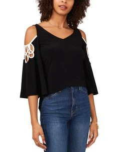 Vince Camuto Women's Cold-Shoulder Top