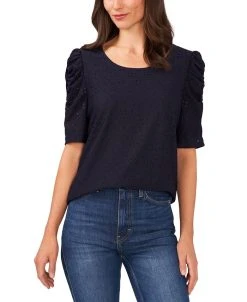 CeCe Women's Eyelet-Embroidered Top