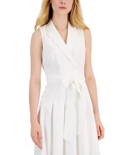 Anne Klein Women's Notch Collar Fit & Flare Dress -Anne Klein Sales Store 21448447 fpx