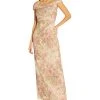 Adrianna Papell Off-The-Shoulder Floral Gown