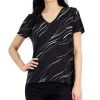 Alfani Women's Printed V-Neck T-Shirt, Created For Macy's