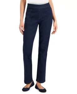 Karen Scott Women's Chambray Pull-On Jeans, Created For Macy's